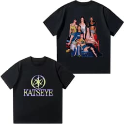 Kpop KATSEYE Kids T-shirt Boys Girls Cotton Tee Summer Short Sleeve Tops Katseye Fans Gift T-shirt Harajuku Children's Clothing