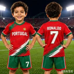 Portugal Jersey Ronaldo Fan Edition Football Shirt 3D Printed Set Outdoor Sports Training Tee Adult Children's T-shirts Shorts