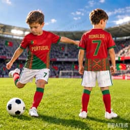 Portugal Jersey Ronaldo Fan Edition Football Shirt 3D Printed Set Outdoor Sports Training Tee Adult Children's T-shirts Shorts