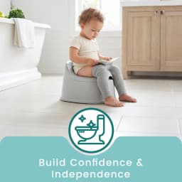 Ergonomic Baby Potty Training Toilet for Toddlers, Elevated Comfort Potty Chair with Anti-Slip Base, Easy to Clean, Pink/Grey