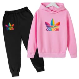 2026Latest Model Kids Boy Girl 3-12YearsSweatshirt+Trousers Autumn Hoodie Letters Sports Pullover Coat Leisure Fashion Set