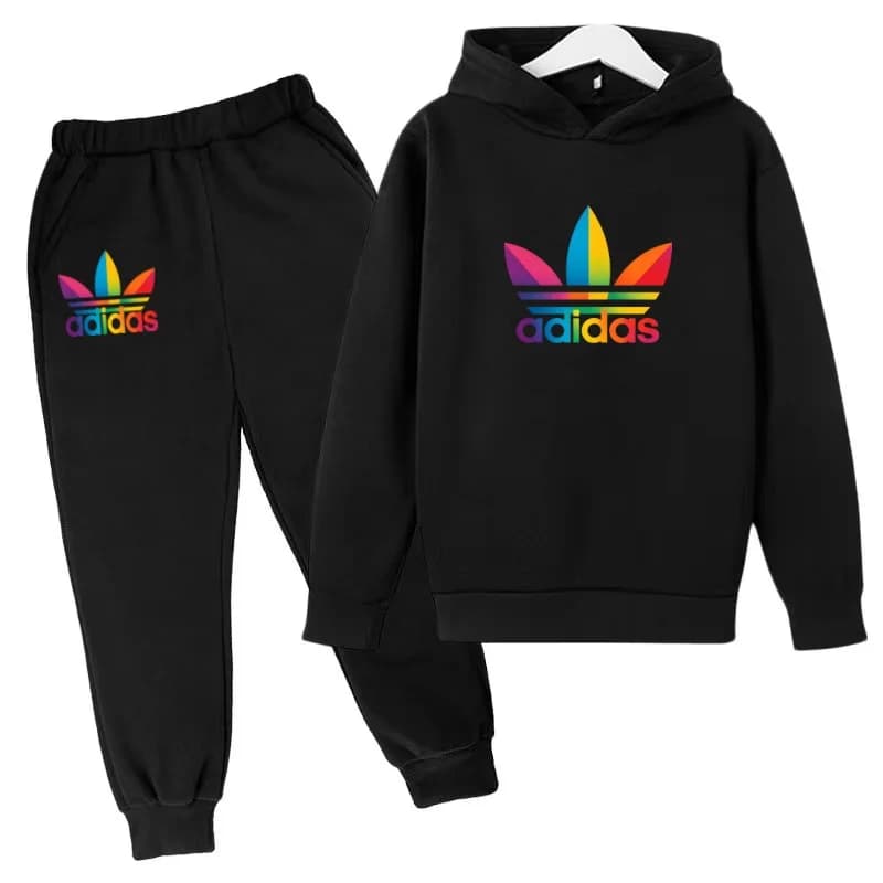2026Latest Model Kids Boy Girl 3-12YearsSweatshirt+Trousers Autumn Hoodie Letters Sports Pullover Coat Leisure Fashion Set