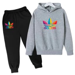2026Latest Model Kids Boy Girl 3-12YearsSweatshirt+Trousers Autumn Hoodie Letters Sports Pullover Coat Leisure Fashion Set