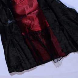 Vampire Queen Cosplay Costume Medieval Gothic Black Red Long Dress With Lace Collar Girls Halloween Party Role Play Fancy Outfit