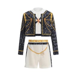 Kids Korean Singer Dance Costume Set Halloween Carnival Cosplay Outfit Girls Stage Performance Role Play Clothes