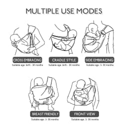 New Baby Carrier Ergonomic Child Carrier Wrap Multifunctional Baby Carrier Ring Sling for Baby Toddler Carrier Accessories