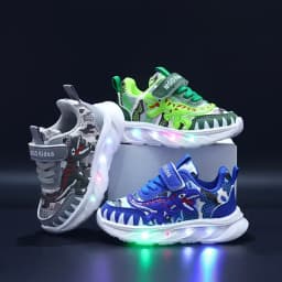 2026 New Boys Led Lighted Shoes Fashion Mickey Children's Casual Sneakers Kids Luminous Shoes Sport Shoes Lighted Shoes