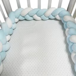 3 Shares Toddler Baby Bed Bumpers In The Crib Newborn 1M/2M/3M/4M Baby Crib Protector Bed Braid Knot Cushion for Infant Kids
