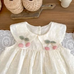 New Summer Dress for Girls, Sweet Flower Embroidered Princess Skirt, Lotus Leaf Edge Sleeveless Tank Top Skirt for Baby Girls