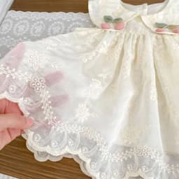 New Summer Dress for Girls, Sweet Flower Embroidered Princess Skirt, Lotus Leaf Edge Sleeveless Tank Top Skirt for Baby Girls