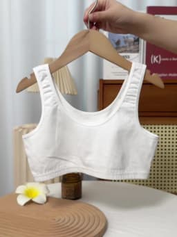 5 Pcs Girls' Bras, Multi-color Elastic Sports Bra Training Bras, No Padding, No Underwire Underwear, Comfortable Student