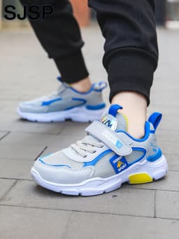 Children's Sports Shoes for Boys, Fashionable Mesh Breathable Casual Sports Shoes, Lightweight Running Shoes, Comfortable