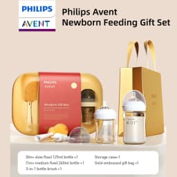 Philips Avent Glass Baby Bottle Silicone Nipple Wide Caliber for 0-1 Month Baby