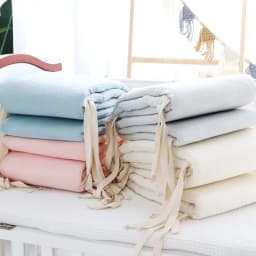 One-piece Waffle Gauze Cotton Washable Baby Crib Bumper Set for Newborns To Prevent Bumps and Falls