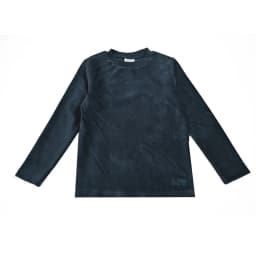 Kids Shirt Dark Navy Blue Boy and Girls Casual School Shirt Long Sleeves Top Round Neck Children Clothes Logo Embroidery