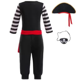 2026 Carnival pirate costume for boys fancy Children's top and bottom clothes Sets+hat eye patch ocean adventure pirate For Boys