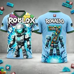 3D Roblox Robot Kids T-Shirt Custom Name Boys Girls Summer Short Sleeve Breathable Sport Jersey Casual Game Print Tee Tops Gifts
