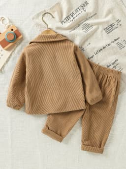 Four-Season Baby Boy Jacket and Pants Two-Piece Set, Stylish and Versatile, Suitable for Everyday Wear, Classic and Durable for Outings
