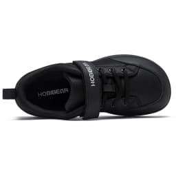 HOBIBEAR Wide Width Shoes Kids Barefoot Hook-Loop Sneakers Artificial Leather Mesh Lightweight Zero Drop Walking Shoes