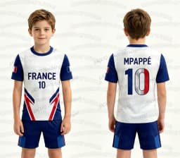 2026 Special NO.10 Mbappé Football Jersey Shorts Set Women Men France Flag Fans Shirt and Shorts Summer Kids 2 Piece Set