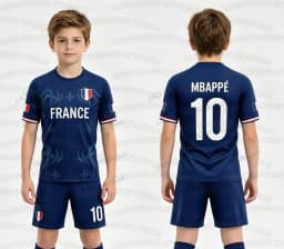 2026 Special NO.10 Mbappé Football Jersey Shorts Set Women Men France Flag Fans Shirt and Shorts Summer Kids 2 Piece Set