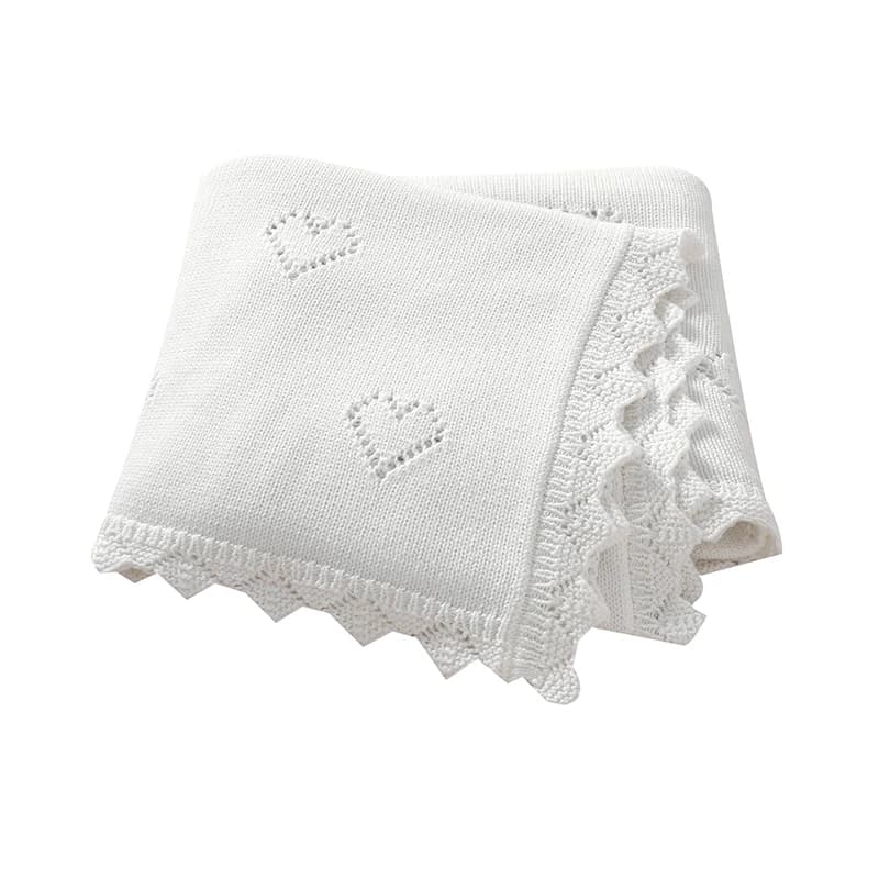 Baby Blanket Cotton 100*80cm Soft Knitted Newborn Boys Girls Stroller Swaddle Wrap Blanket Dual-Use Infant Crib Bedding Cellular