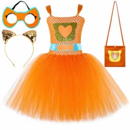 Girls Super Kitties Tutu Dress Costume Kids Halloween Cartoon Cat Costumes Girl Carnival Party Perform Princess Dress Up Clothes