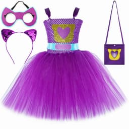 Girls Super Kitties Tutu Dress Costume Kids Halloween Cartoon Cat Costumes Girl Carnival Party Perform Princess Dress Up Clothes