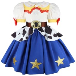 2 3 4 5 6 7 8 Years Cosplay Jessie Girls Dress Summer Cute Cartoon Woody Little Princess Dress Birthday Gifts New Kids Clothes