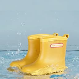 Tree Grandpa Toddler Rain Boots Baby Kids Easy-on Rain Shoes Children Waterproof Shoes for Boys Girls(1-6 Years)
