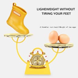 Tree Grandpa Toddler Rain Boots Baby Kids Easy-on Rain Shoes Children Waterproof Shoes for Boys Girls(1-6 Years)
