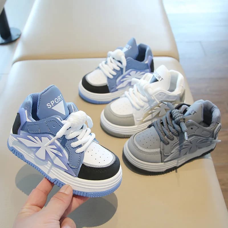 2025 New Spring Childrens Sneakers Boys Sport Shoes Girls Non-slip Casual Shoes High Top Student Shoes Toddler Shoe