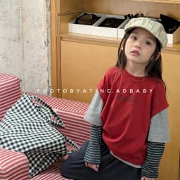 2026 Spring New Children Long Sleeve T Shirts Fashion Girls False Two Piece T Shirts Kids Casual Tops Baby Boy Cotton Tees