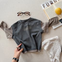 2026 Spring New Children Long Sleeve T Shirts Fashion Girls False Two Piece T Shirts Kids Casual Tops Baby Boy Cotton Tees