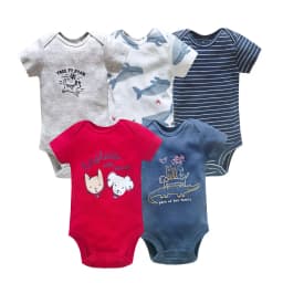 5PCS Baby Bodysuit For Newborns Summer Baby Romper Boy Clothes 0‑24M Newborn Clothing Infant Soft Cotton Cartoon Baby Clothes