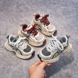 Boys Girls Running Shoes Mesh Breathable Children Sneakers Thick Soft Sole 2025 New Fashion Kids Sports Shoes for Students Trend