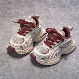 Boys Girls Running Shoes Mesh Breathable Children Sneakers Thick Soft Sole 2025 New Fashion Kids Sports Shoes for Students Trend