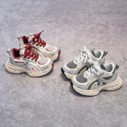 Boys Girls Running Shoes Mesh Breathable Children Sneakers Thick Soft Sole 2025 New Fashion Kids Sports Shoes for Students Trend