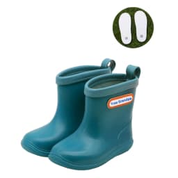 Tree Grandpa Toddler Rain Boots For Boys And Girls - Lightweight Flexible Rubber Kid Rain Boot With Non Slip Sole Slip-on Design