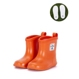 Tree Grandpa Toddler Rain Boots For Boys And Girls - Lightweight Flexible Rubber Kid Rain Boot With Non Slip Sole Slip-on Design