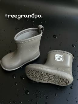 Tree Grandpa Toddler Rain Boots For Boys And Girls - Lightweight Flexible Rubber Kid Rain Boot With Non Slip Sole Slip-on Design