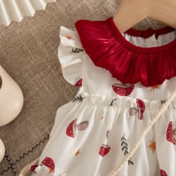 Girls' Dresses Summer Cartoon-Printed Cotton Sleeveless Baby Girls Dresses Cute Princess Beach Baby Dresses Baby Girl Clothing