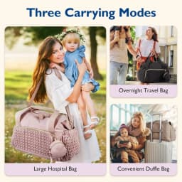 Mommore Diaper Bag Tote, Large Capacity Travel Diaper Bags, Hospital Bag for Labor Delivery, Baby Bag for Labor Delivery