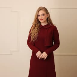 Shabbos Long Sleeve Knit Maxi Dress And Cardigan Set Square Collar Casual Outfit New Fall Collection XS-3XL
