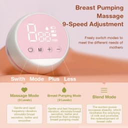 MAMIJOY Portable Electric Breast Pump Intelligent Integrated High Suction Breast Pump Fortable Painless&Silent Breast EB11