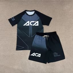 2026 New Sports Set Men's Kids Red Black Camo Graphic Rash Guard Top & Shorts Quick Drying MMA Training Combat Suit