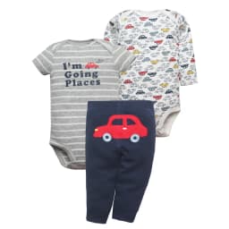 Newborn Baby Clothes Set Baby Boy Born Clothing 3PCS Bodysuit+Pants Outfit Toddler Girl Suit Infant Pajama Pure Cotton Sets