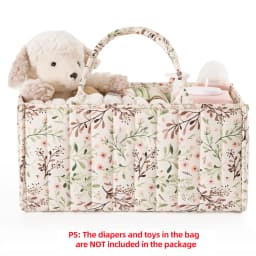 PANGDUBE Diaper Stacker Organizer Baby Diaper Bag Storage Caddy for Newborn Items Nappy Holder Gift for Baby Shower