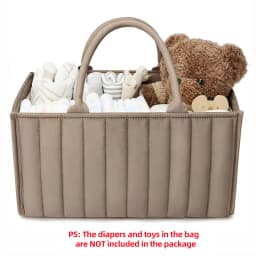 PANGDUBE Diaper Stacker Organizer Baby Diaper Bag Storage Caddy for Newborn Items Nappy Holder Gift for Baby Shower