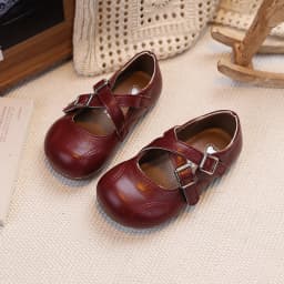 Children PU Leather Girls Student Kids Shoes 2026 Autumn New Fashion Elegant Comfortable French Style Mary Jane Casual Loafer